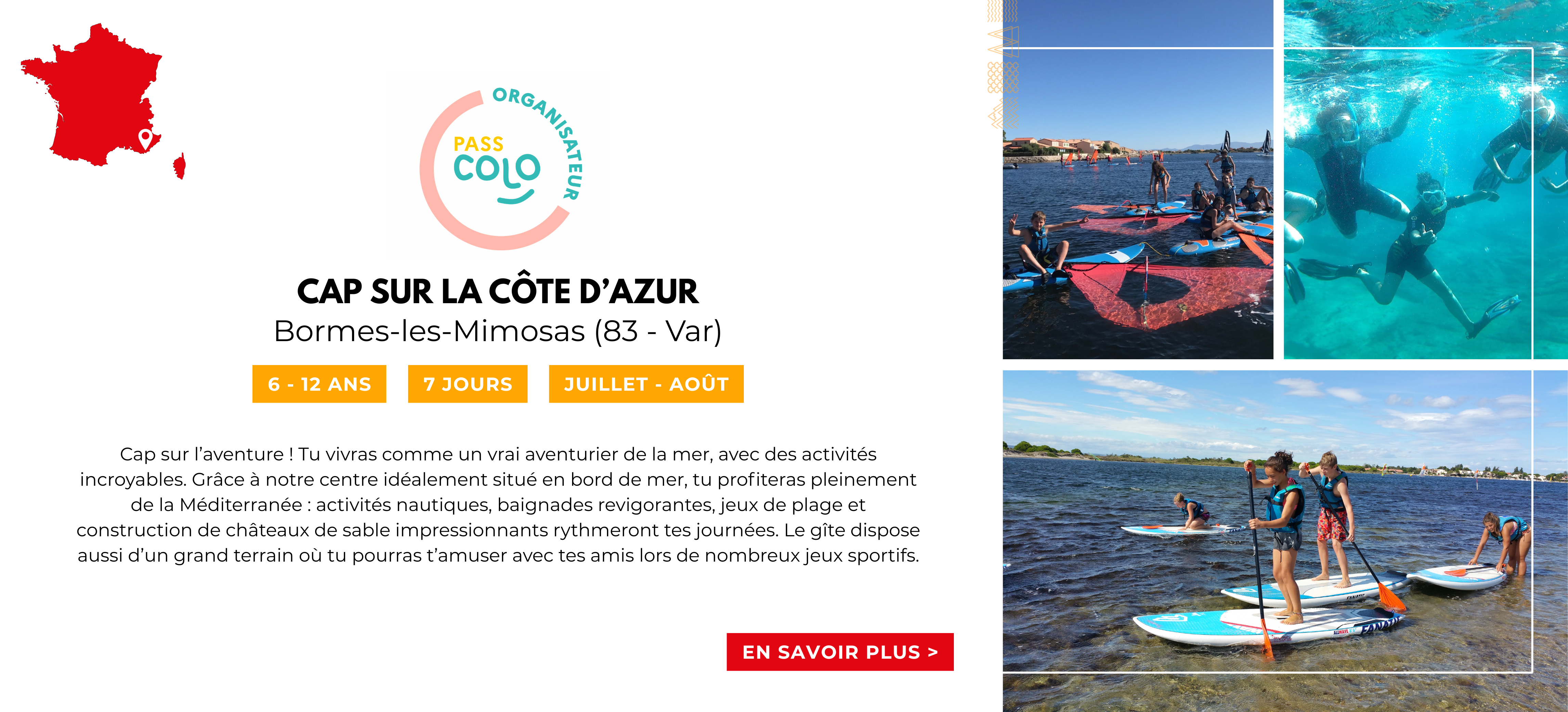 Pass colo ete 2026 Cap sur la C&ocirc;te d'Azur