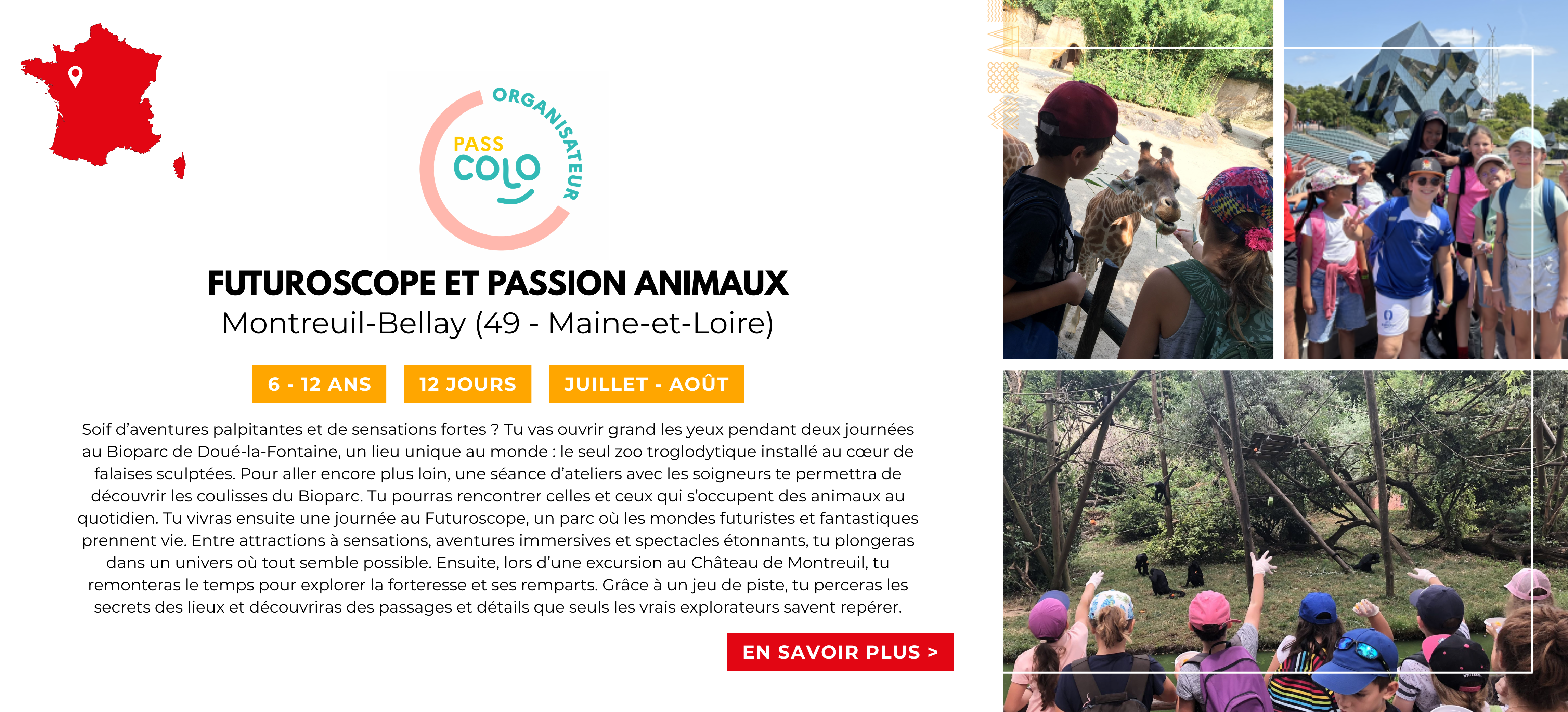 Pass colo ete 2026 Futuroscope et Passion Animaux