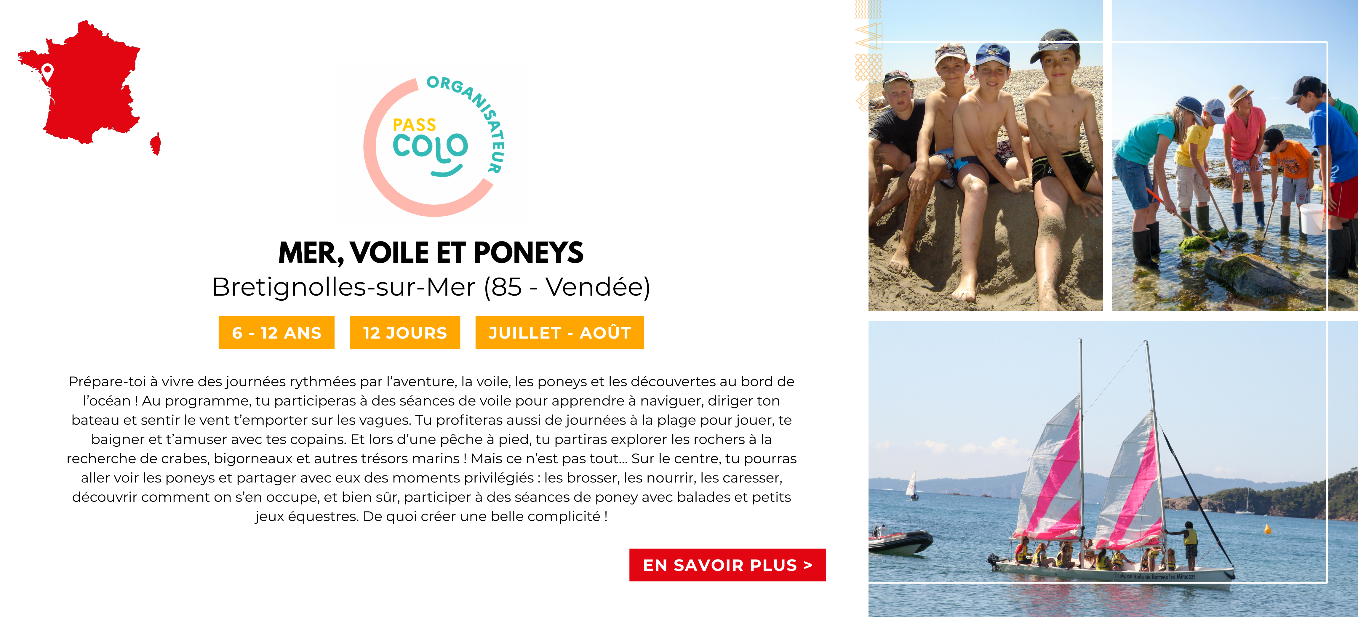 Pass colo ete 2026 Mer, voile et poneys